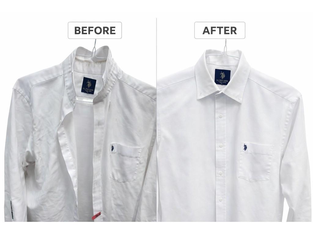 Shirt Dry Cleaning - Before and After